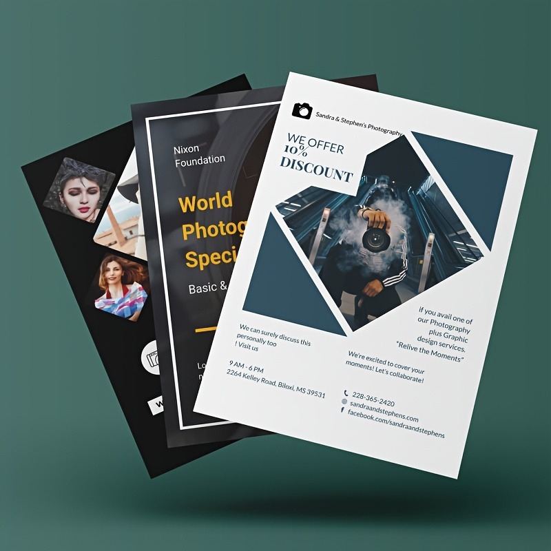 Event Supplies - 100Pcs A5 Personalized Flyers Bulk Full