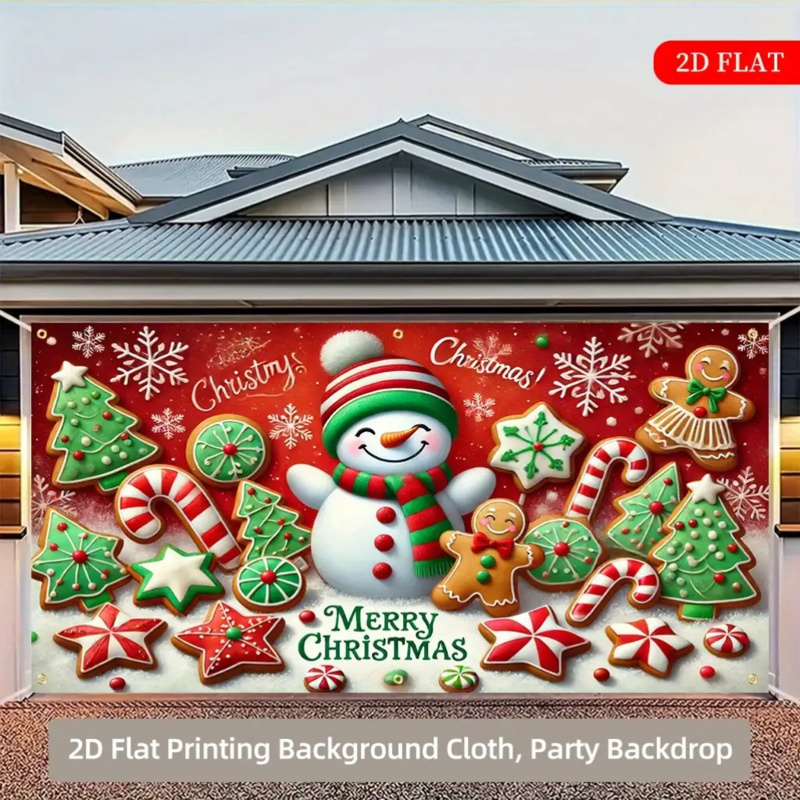 Event & Party Supply - 1pc2Dflat, Christmas snowman gingerbread, suitable for