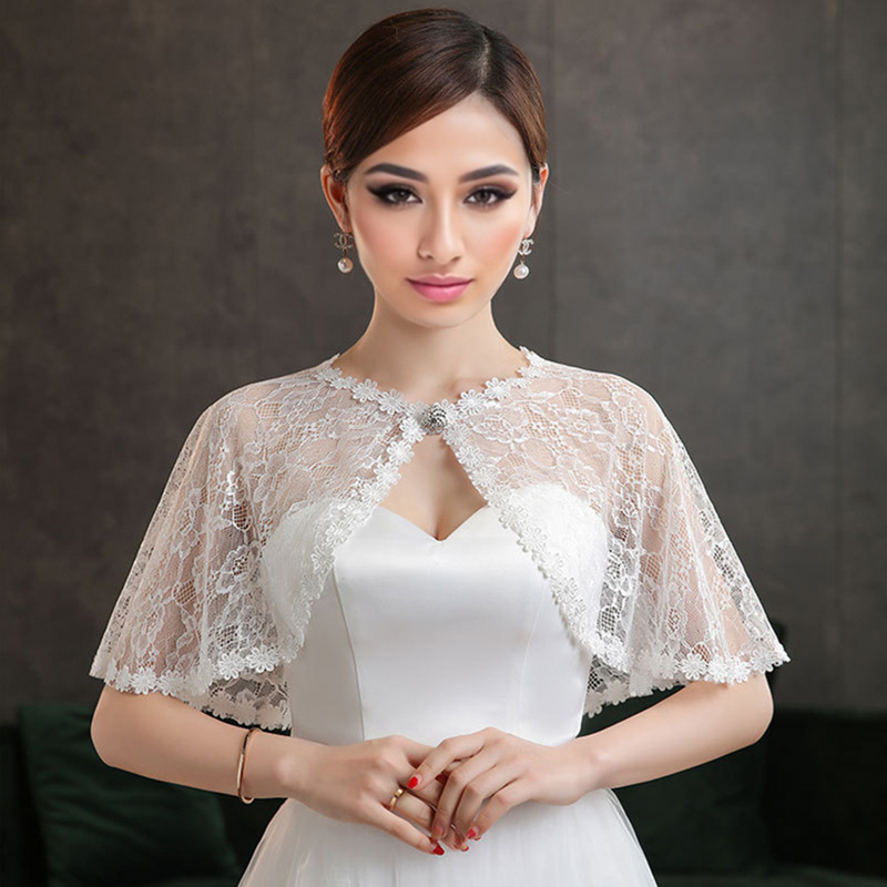 Event Suppliers - Wedding Bridal Floral Lace Shoulder Wrap