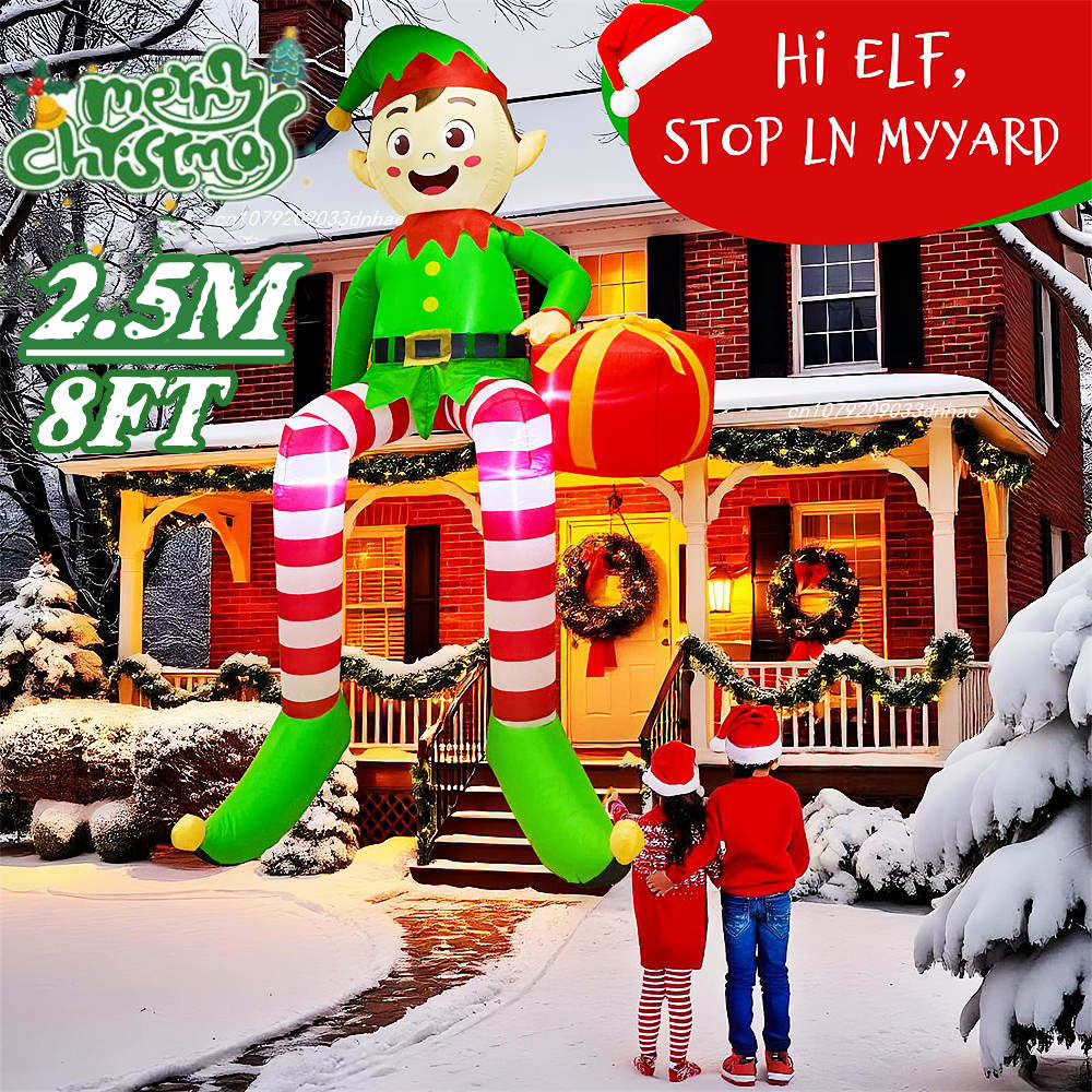 Neon Sign Party - Christmas Inflatable Climbing Window Santa Claus/Sitting