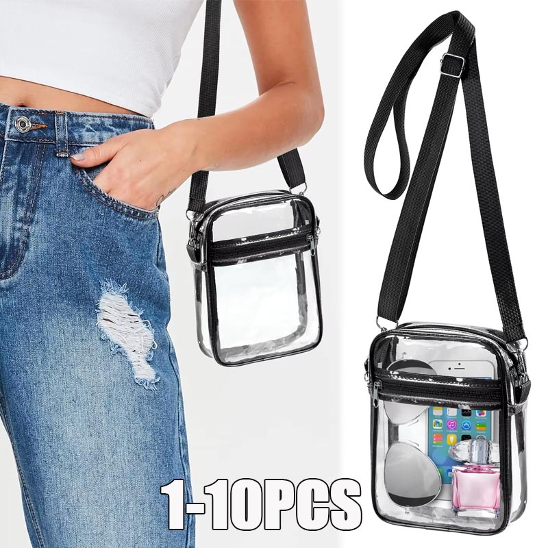 Event & Party Supply - 1-10PCS Women Clear Crossbody Bag Transparent
