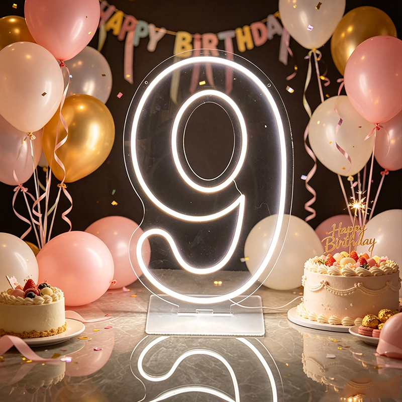 Neon Sign Party - 60CM Large Number Neon Sign LED