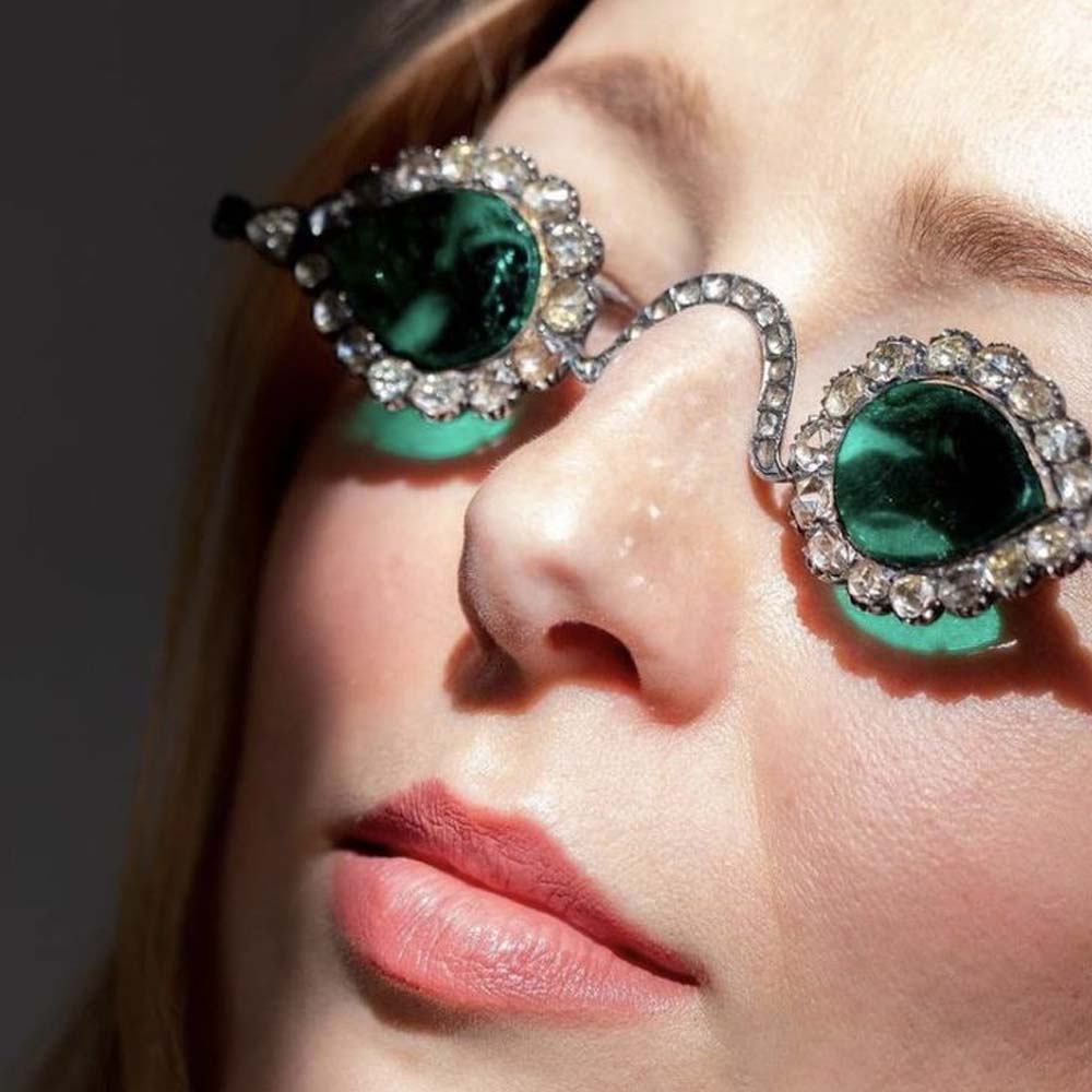 Event Suppliers - Stonefans Green Water Drop Sunglasses Frame