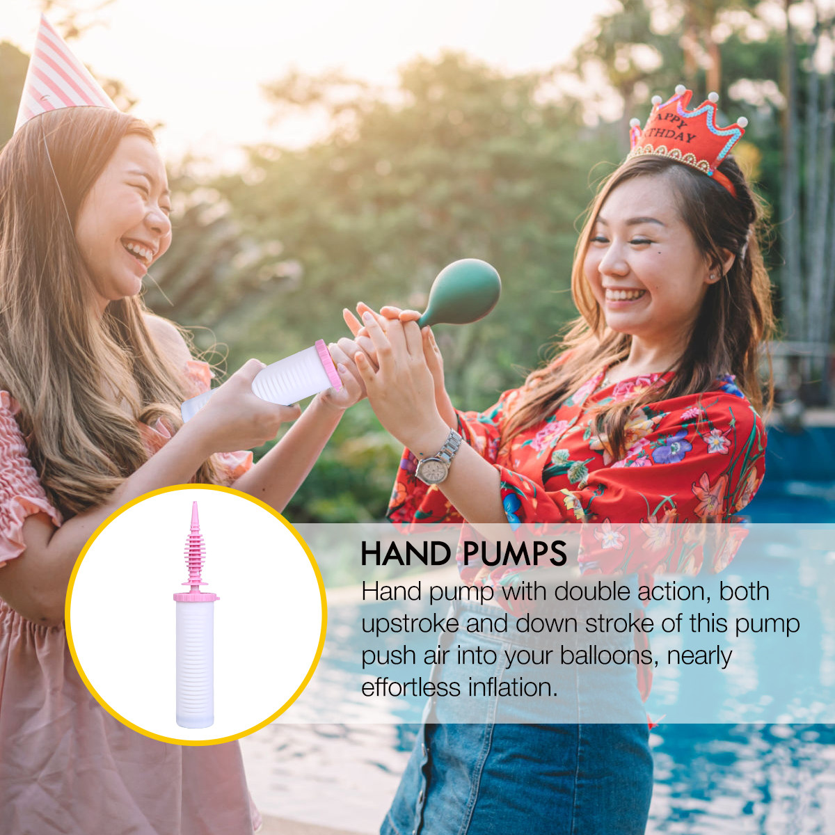 1Pcs Double Action Balloon Pum - Balloon Pump Hand review and price