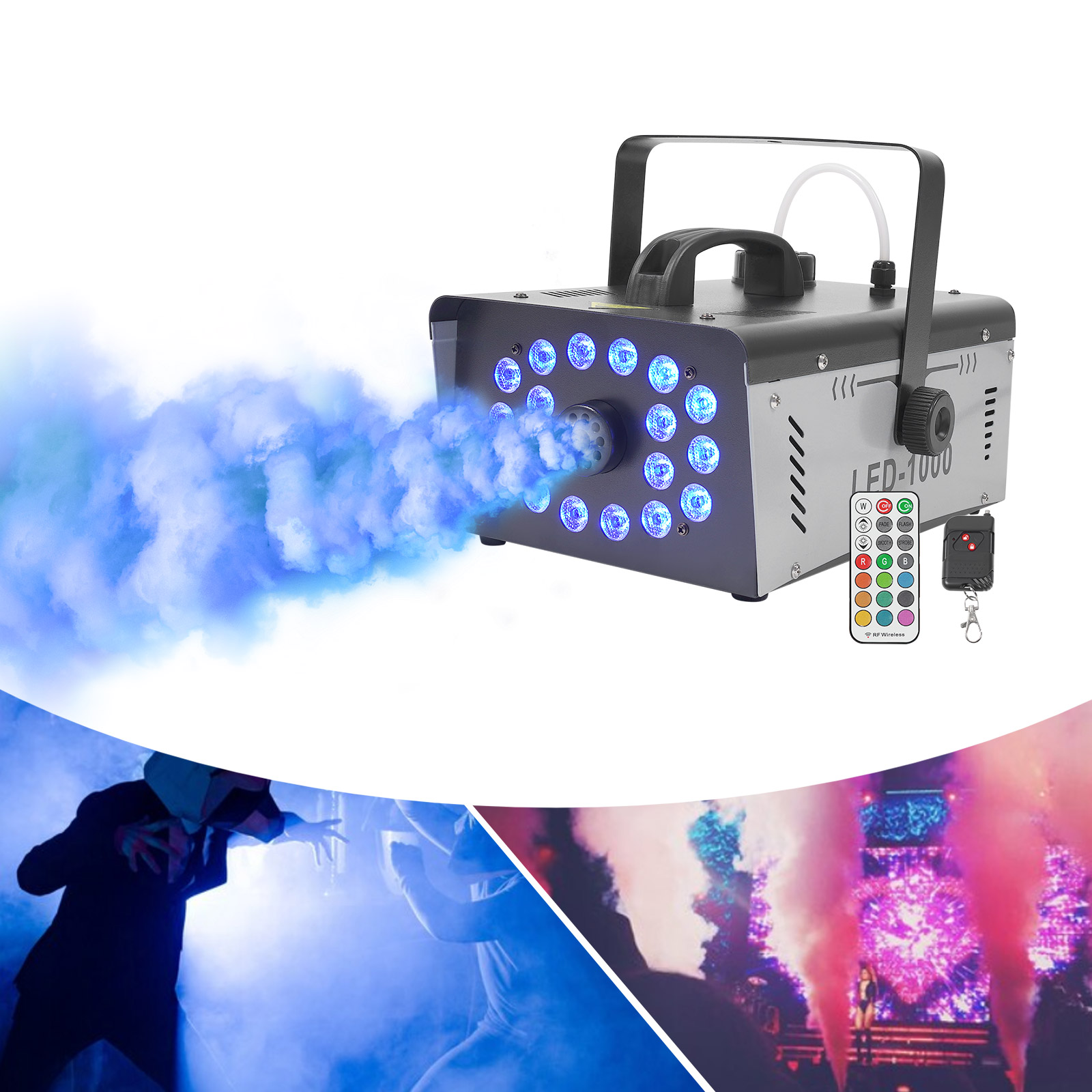 Smoke Machine 1000W 18 LED Sta - Event Party Dj review and price