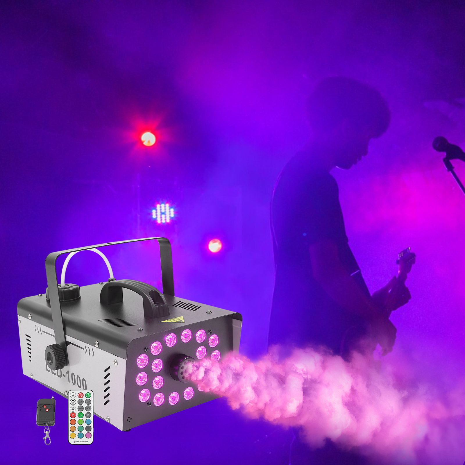 Smoke Machine 1000W 18 LED Sta - Event Party Dj review and price