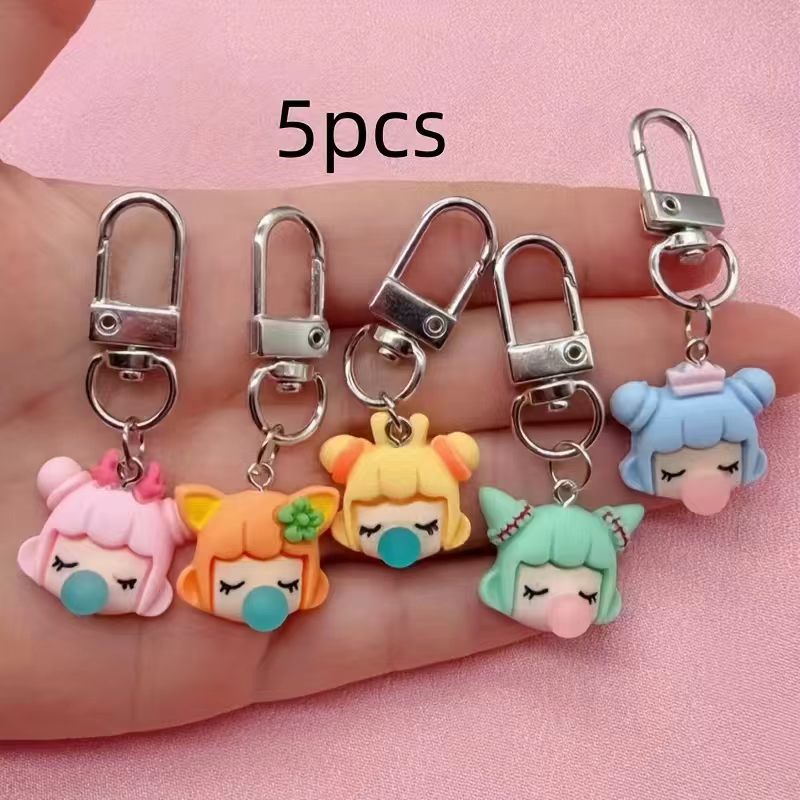 5pcs resin girl keychain, suit - Party Favor Bag review and price