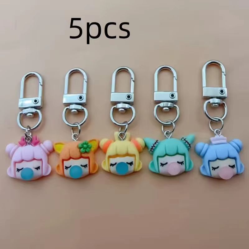 5pcs resin girl keychain, suit - Party Favor Bag review and price