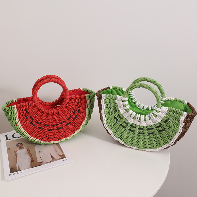 Cute Watermelon Straw Bag Cand - Paper Straw Color review and price