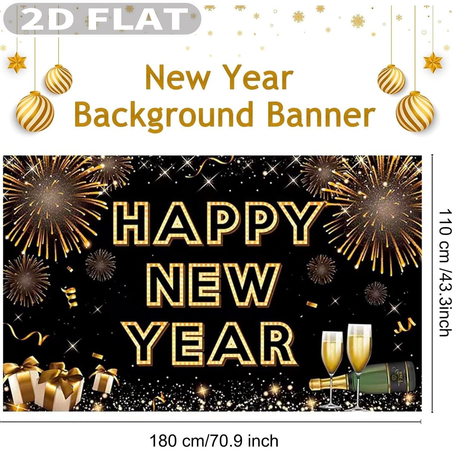 1pc Happy New Year Banner 2026 - Eve Party review and price