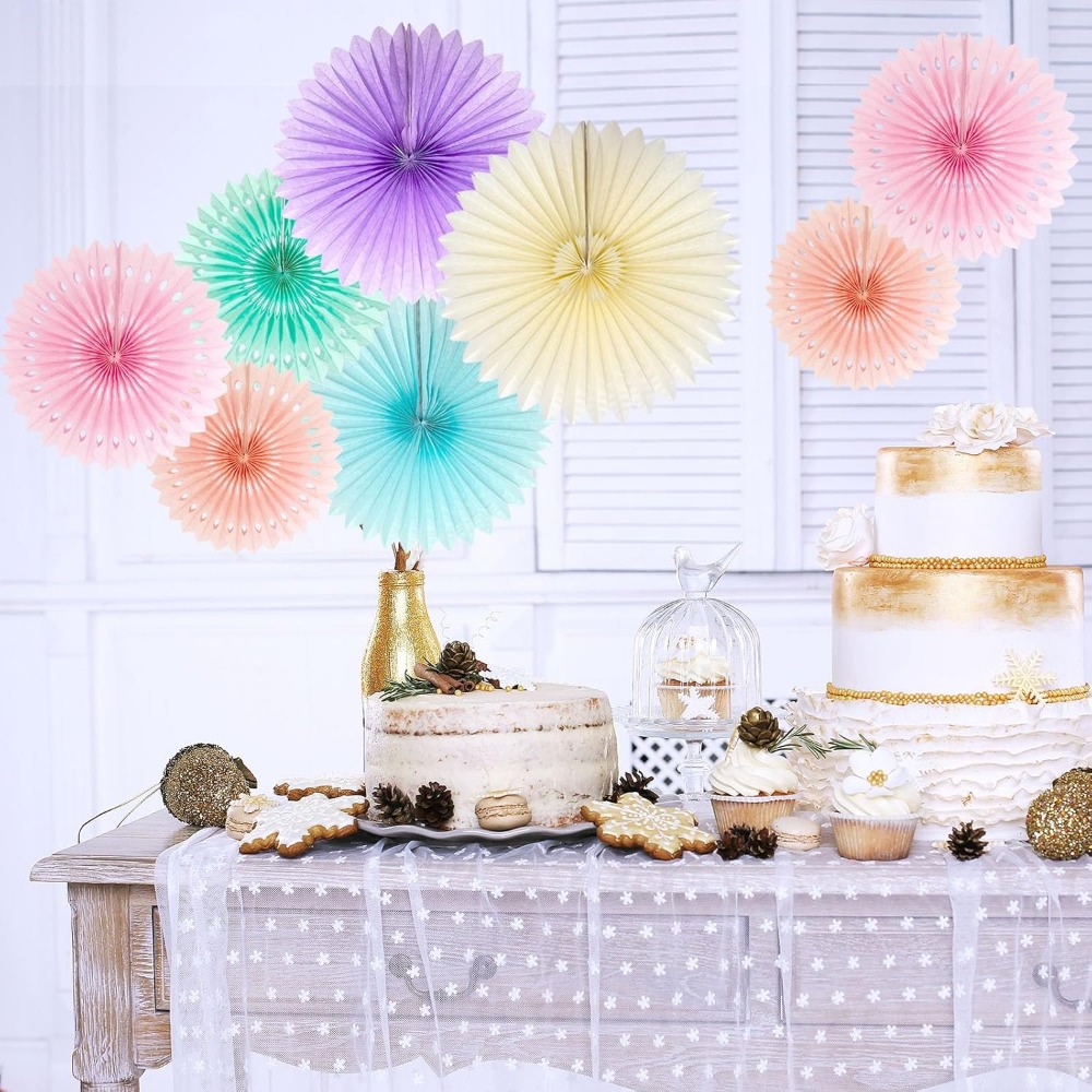 Pastel Rainbow Paper Fans Part - Neon Sign Party review and price