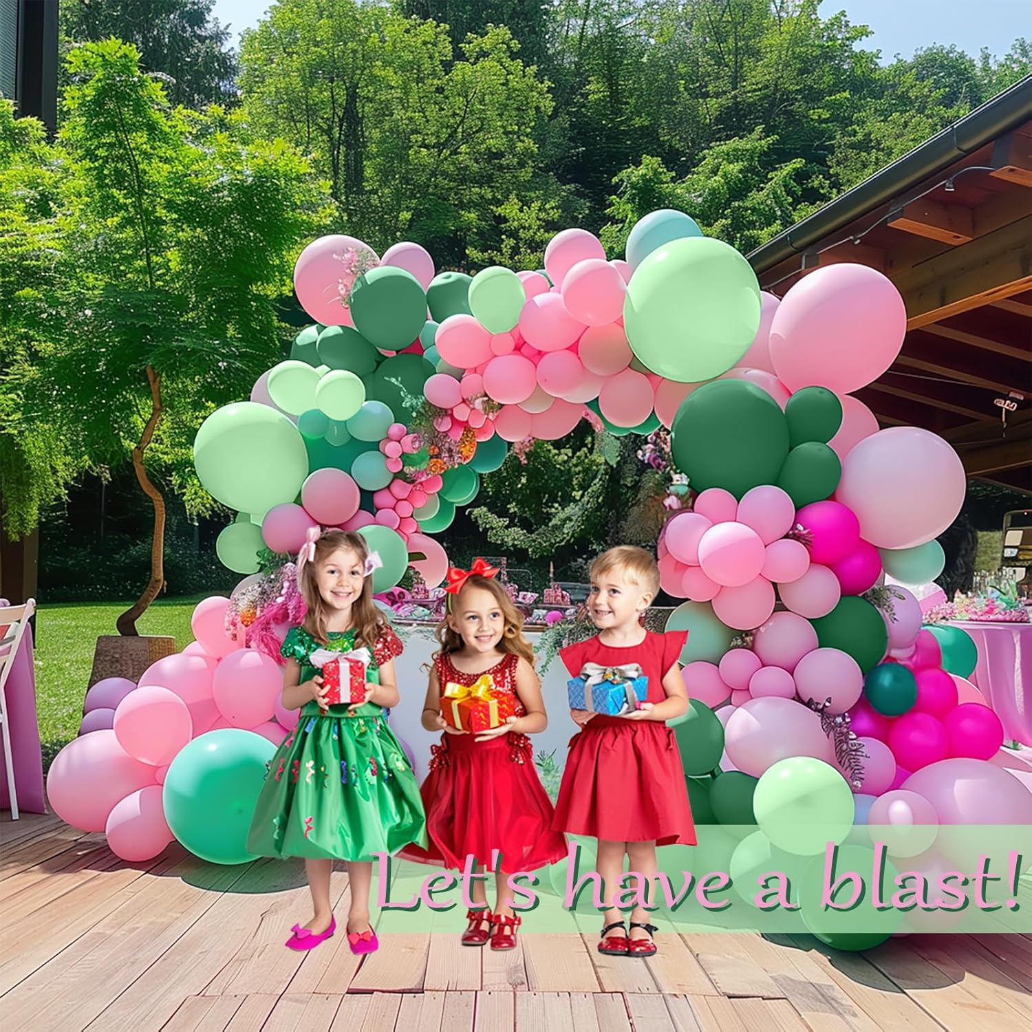 107Pcs Hot Pink Green Balloons - Balloon Arch Kit review and price