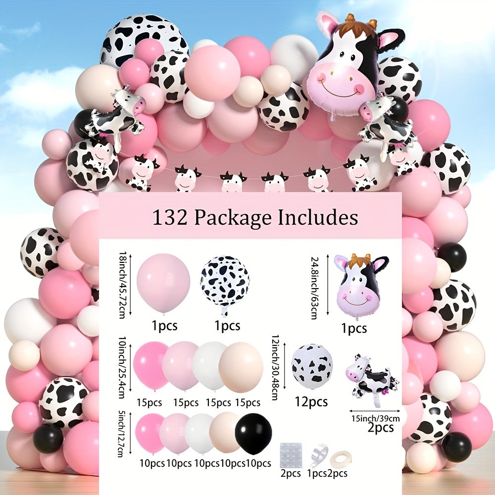 132PCS Cow Balloon Wreath Arch - Balloon Arch Kit review and price