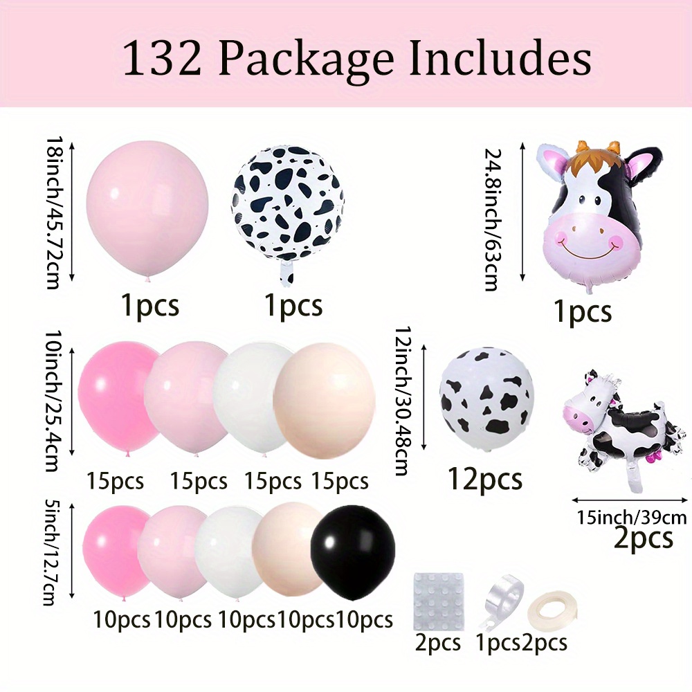 132PCS Cow Balloon Wreath Arch - Balloon Arch Kit review and price